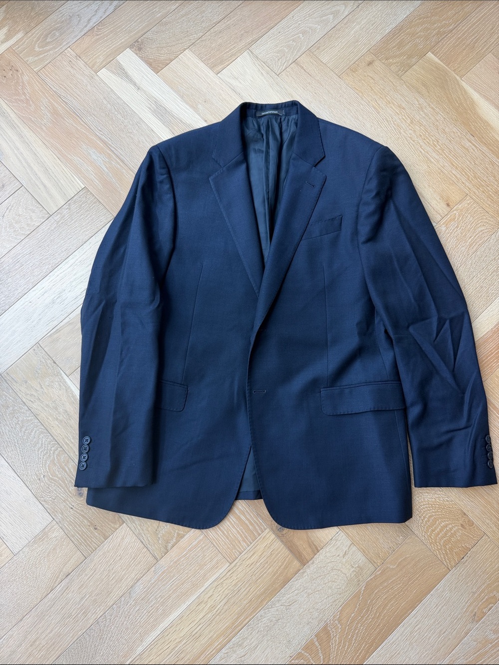 Emporio Armani Navy Single-Breasted Blazer
